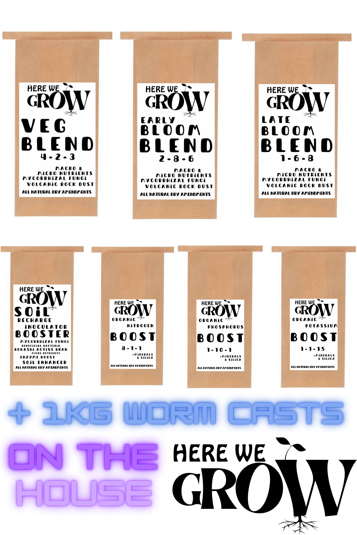 The WORKS dry amendment nutrient bundle